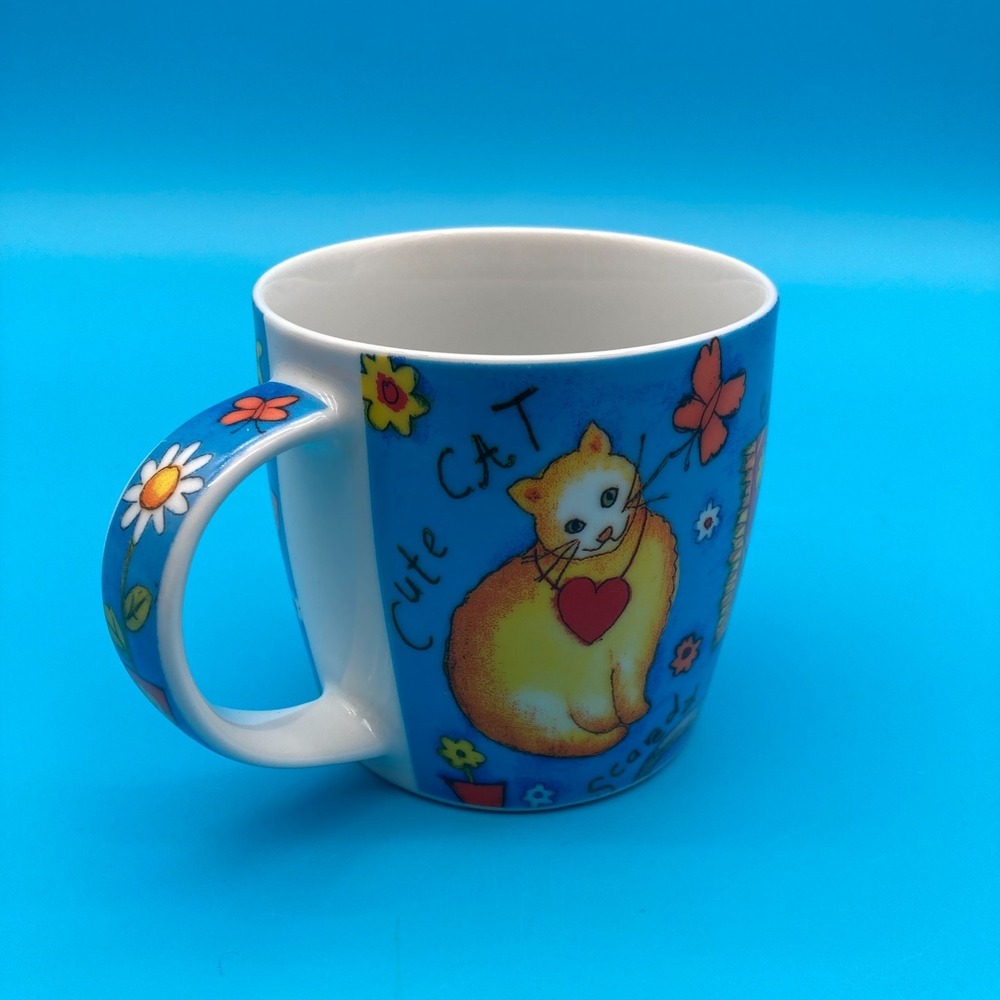 Stokes Table Scaredy Cat Mug Whimsical Its That Cat Mat Cat Cute Cat Coffee Cup